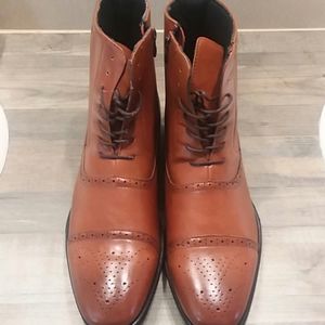 New Fashion Classic Ankle Formal Work boots Men Leather Size 9.5